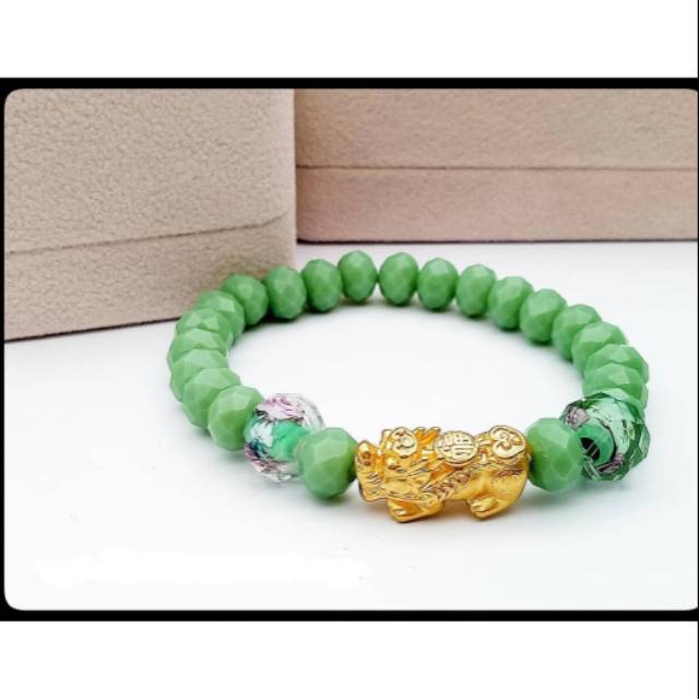 Fengshui naga pixiu gelang mainan emas hongkong import premium kado unik murah