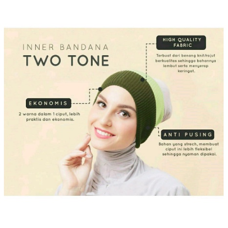 CIPUT RAJUT INNER BANDANA 2 WARNA PREMIUM BANDANA 2 WARNA DALAMAN JILBAB RAJUT CIPUT ANTI PUSING