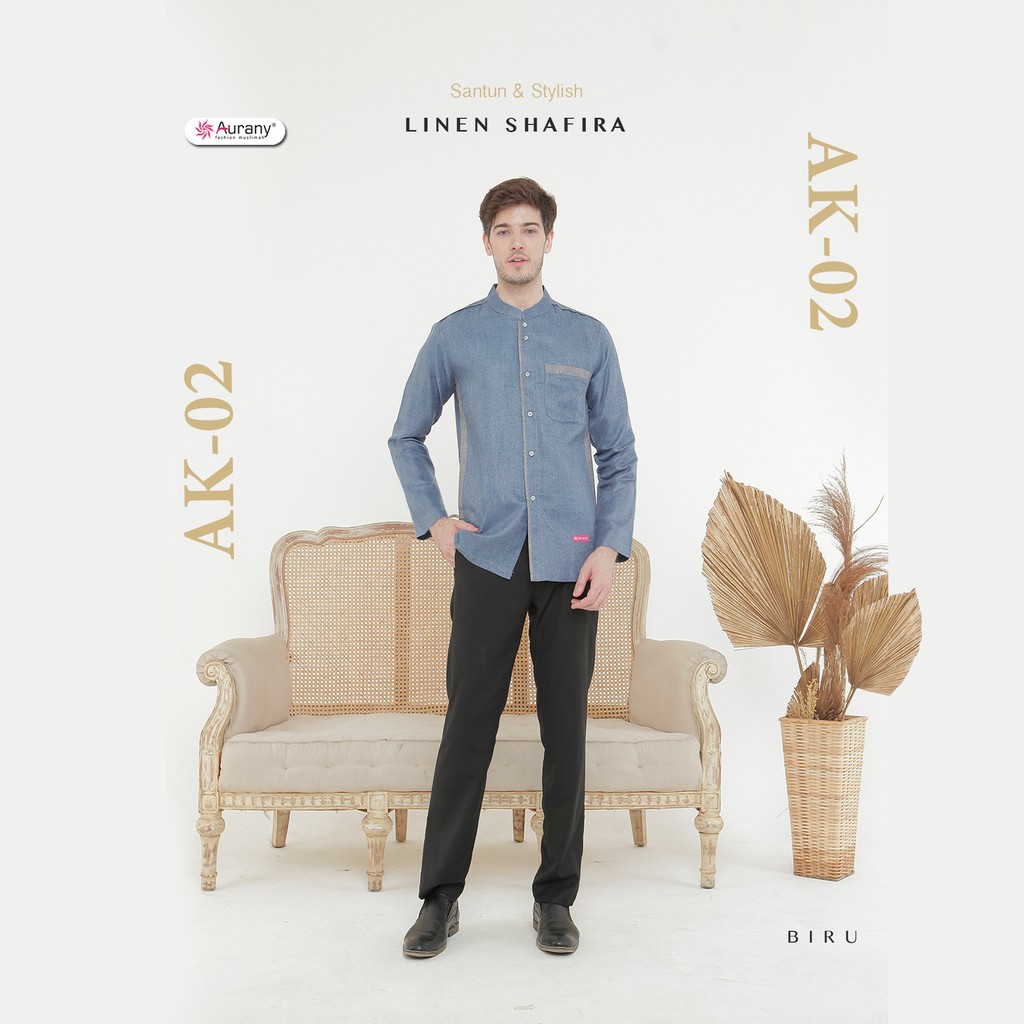 Baju Koko Aurany Blue