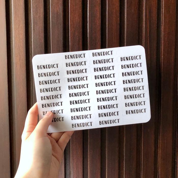 

Stiker / Label / Stiker Label Nama Bening Transparent Transparan