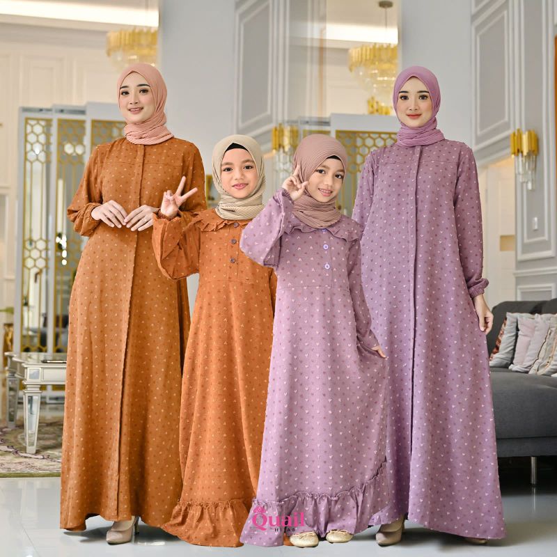 GAMIS QUAIL / MERIDA DRESS ORI QUAIL / MERIDA COUPLE ORI QUAIL HIJAB