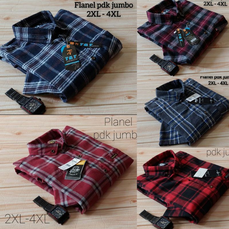 flanel pendek jumbo pria size XXL-XXXL-XXXXL import distro terbaru hits