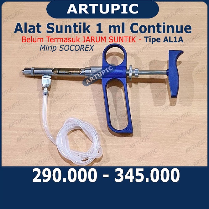 Alat Suntik AL1A injeksi vaksin mirip Socorex Medion 1 ml Otomatis Ayam Petelur Broiler Unggas Bebek