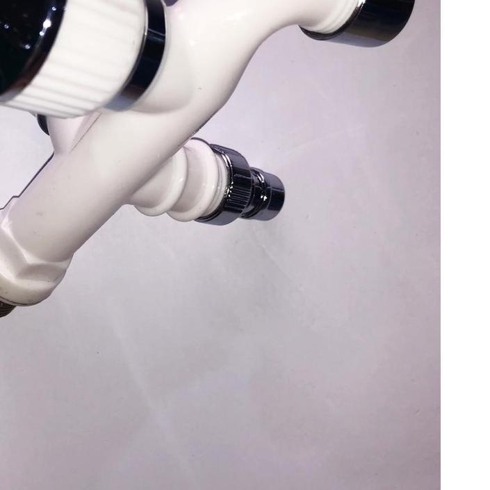 ☃ Kran Cabang Shower ABS Kamar Mandi-Kran Air Double Plastik Toilet WC Shower ABS ☻