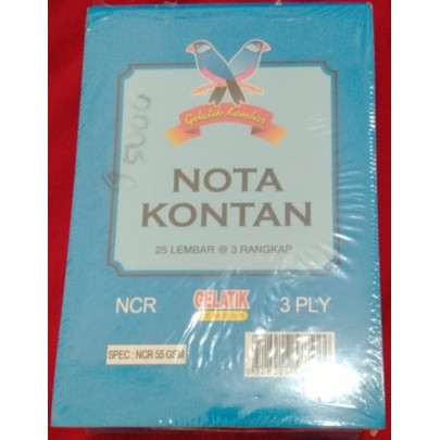 

Buku Nota Kontan 3Ply NCR Gelatik Kembar 3 Rangkap