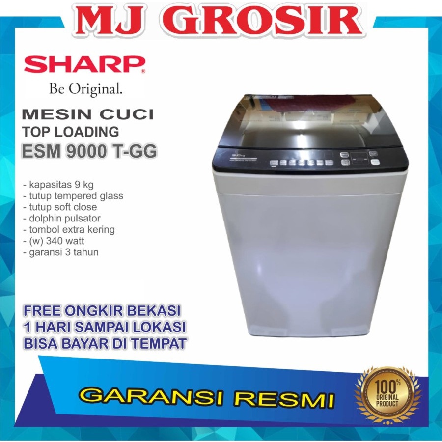 MESIN CUCI SHARP ESM 9000 9 KG 1 TABUNG ESM9000 TOP LOADING