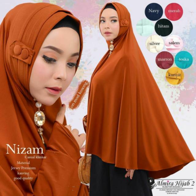 hijab nizam kancing xl