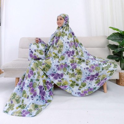 MUKENA RAYON JUMBO DEWASA BALI MOTIF SABILA / MUKENA DEWASA KATUN RAYON JUMBO TRAVELING