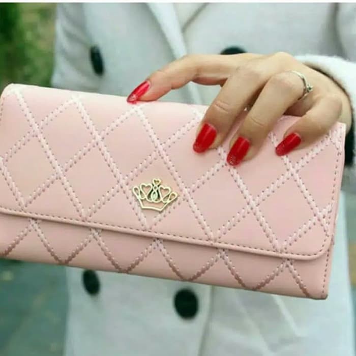 Unik Dompet panjang wanita kekinian cantik bisa muat HP android/elegant Limited