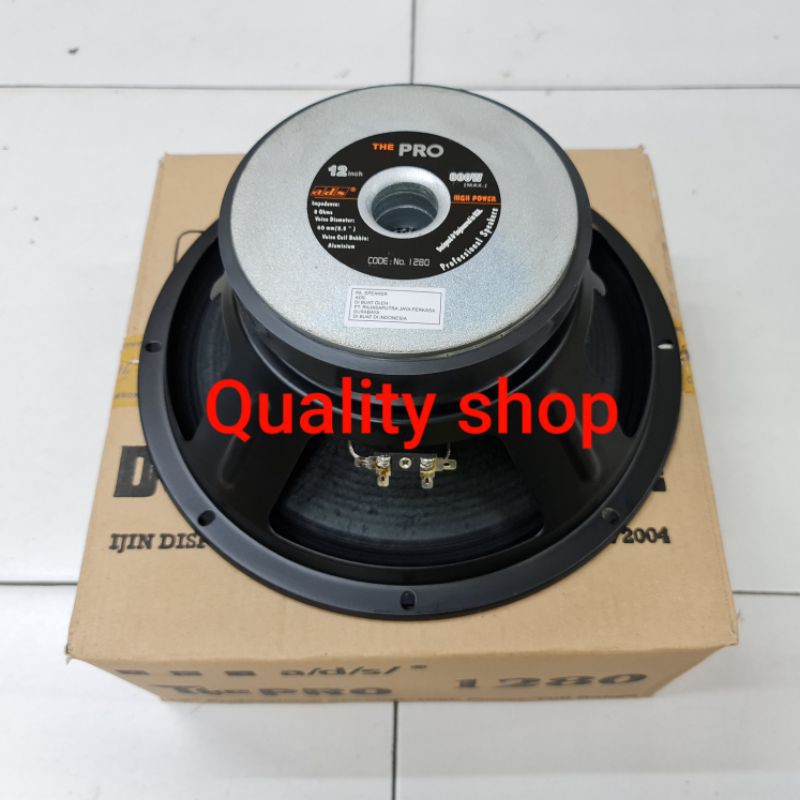 Speaker 12 inch Ads 1280 The Pro kekuatan 800 watt mid low