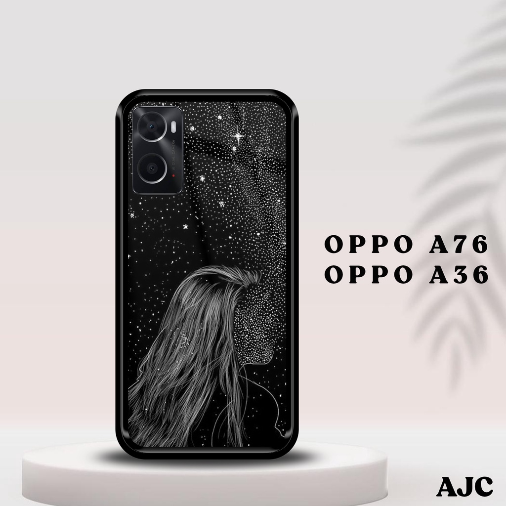 Case OPPO A76 OPPO A36 MOTIF COUPLE AESTHETIC Hardcase Glossy 2D Terbaru Custom Case Casing Hardcase