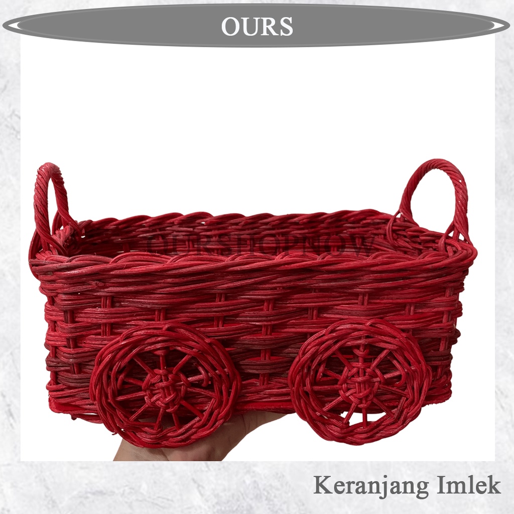 

KOTAK HAMPERS IMLEK Keranjang hampers souvenir model kereta roda