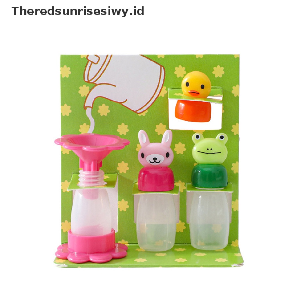 # Alat Rumah Tangga # 4pcs / set Botol Saus Mini Bentuk Kelinci / Katak / Bebek Untuk Makan Siang