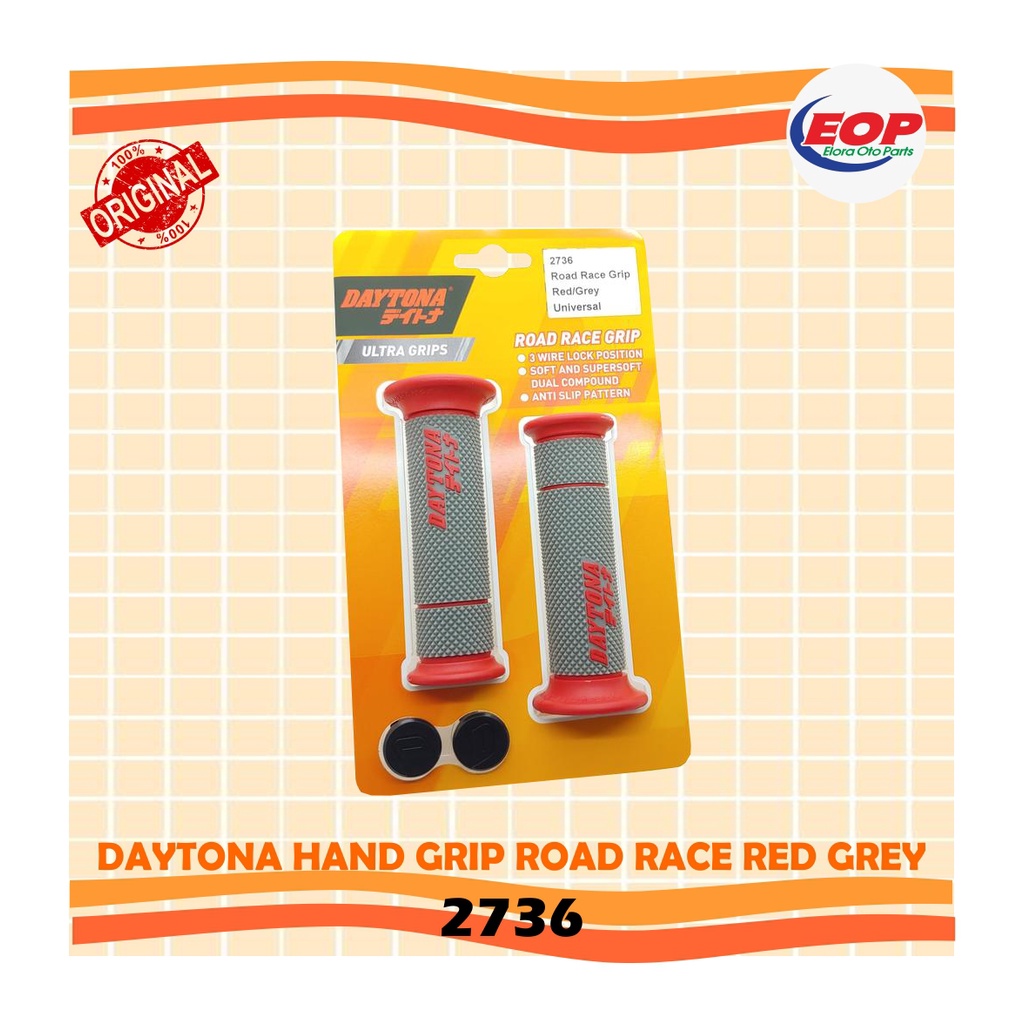 Daytona Hand Grip Road Race Red Grey  2736 Original