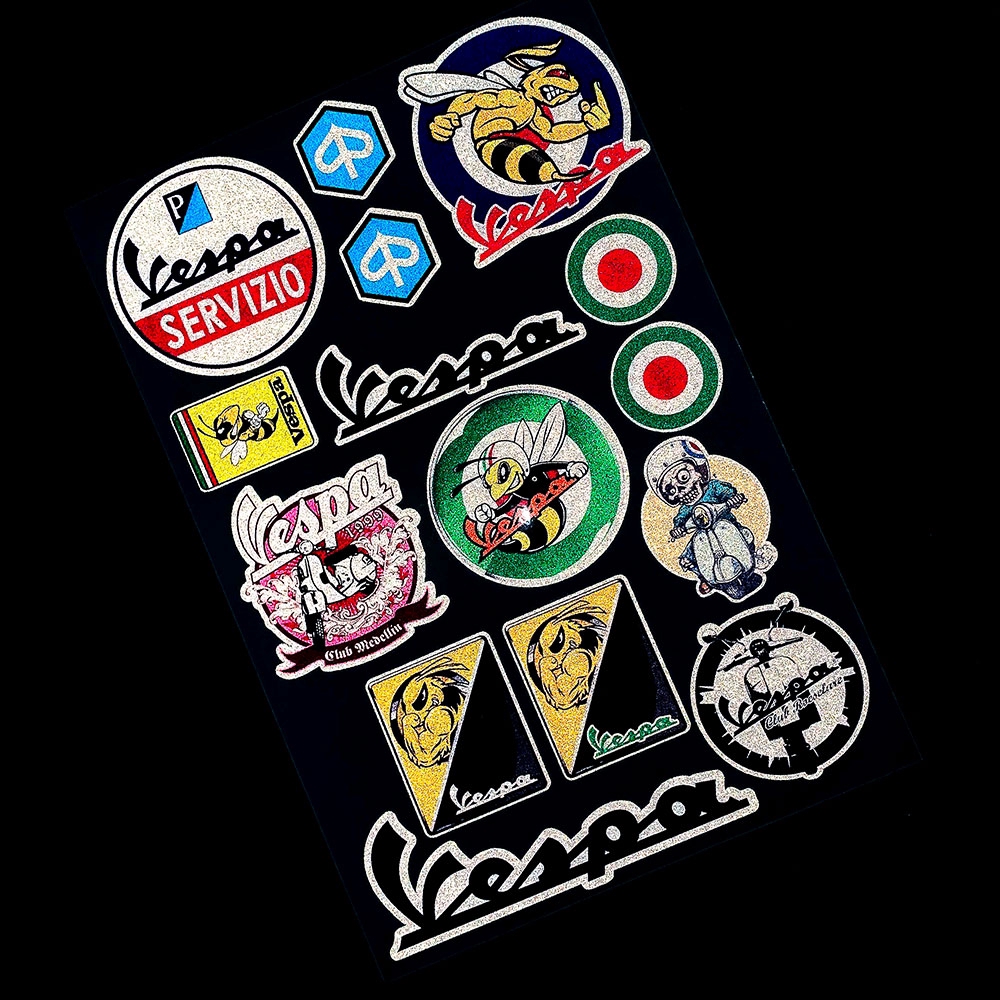 3m Stiker Reflektif Untuk PIAGGIO VESPA GTS GTV LX LXV LT PX PRIMAVERA 50 125 150 200 250 300 300ie AGV Vinyl Motor Decals