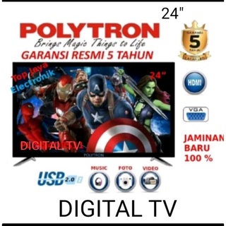 LED TV POLYTRON 24 INCH DIGITAL TV NEW SERIES