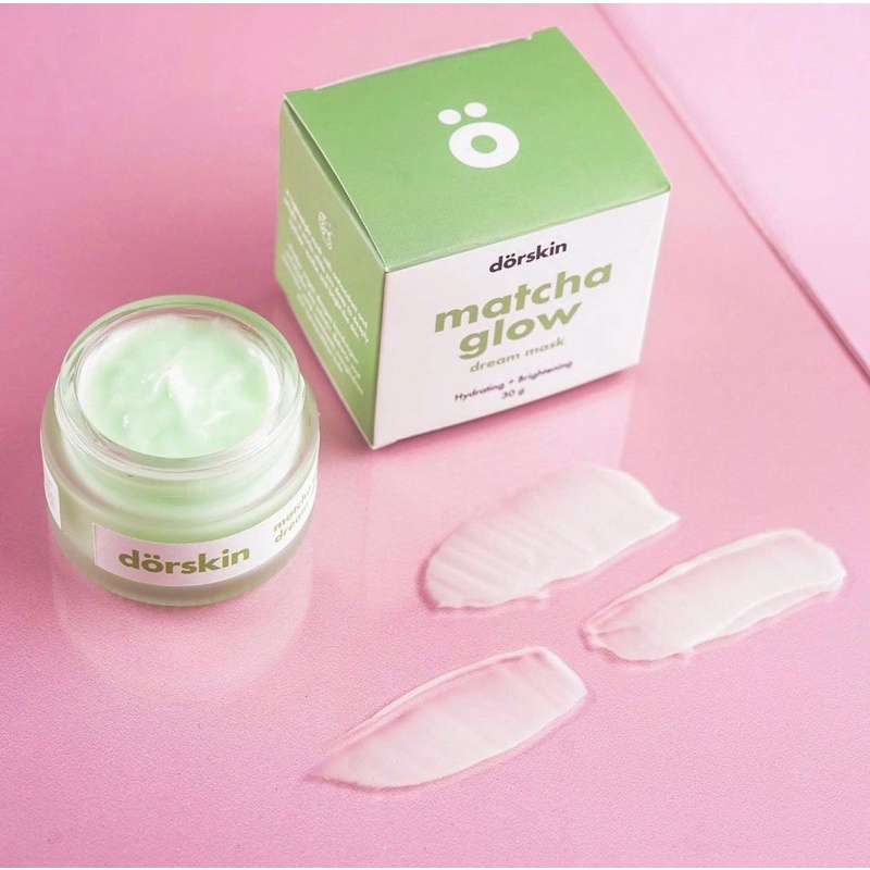 [READY] DORSKIN MATCHA GLOW DREAM MASK MASKER SLEEPING MASK BRIGHTENING FACE MASK BY DORSKIN