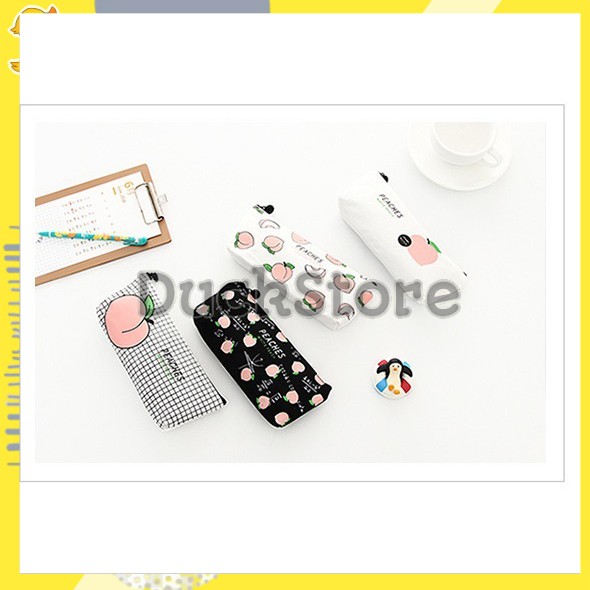 

Tepak Alat Tulis Lucu / Tempat Alat Tulis Murah / Tempat pensil Peach / Pouch Tepak Kosmetik