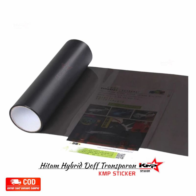 Skotlite Lampu Motor - Mobil.                                           Kaca Film Hybrid Hitam Doff 