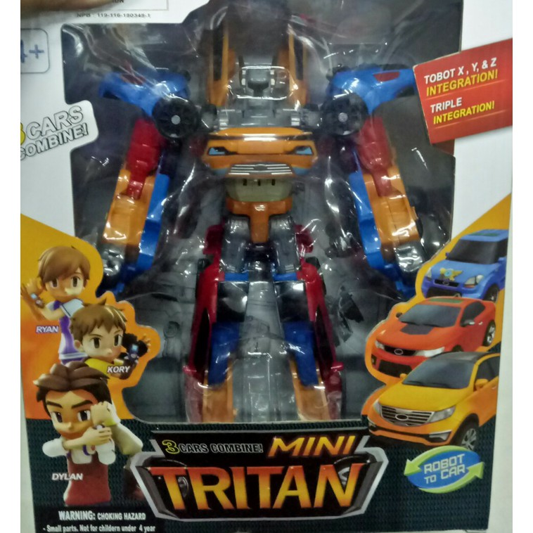 Unik TOBOT MINI TRITAN XYZ 3 MOBIL GABUNG   TOBOT TRITAN Limited