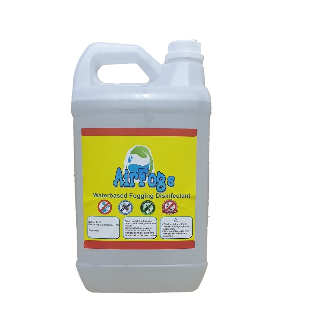 AIRFOGs Disinfektan 5L, FOGGING Waterbased + Disinfektan aman u/tubuh