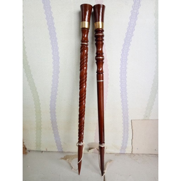 tongkat komando,  kayu ulin/kayu besi
