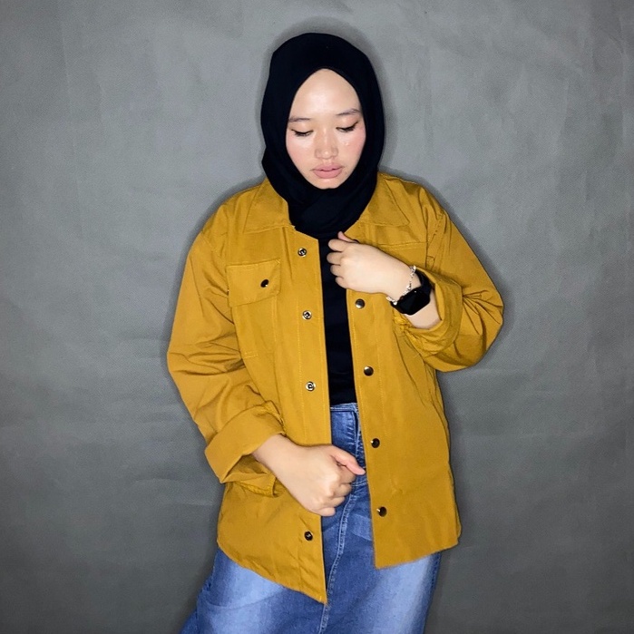 Jaket Semi Parka wanita - Parka Wanita - Semi Parka Wanita -  Jaket Cewek  - Trucker Jacket - Size M - XXL