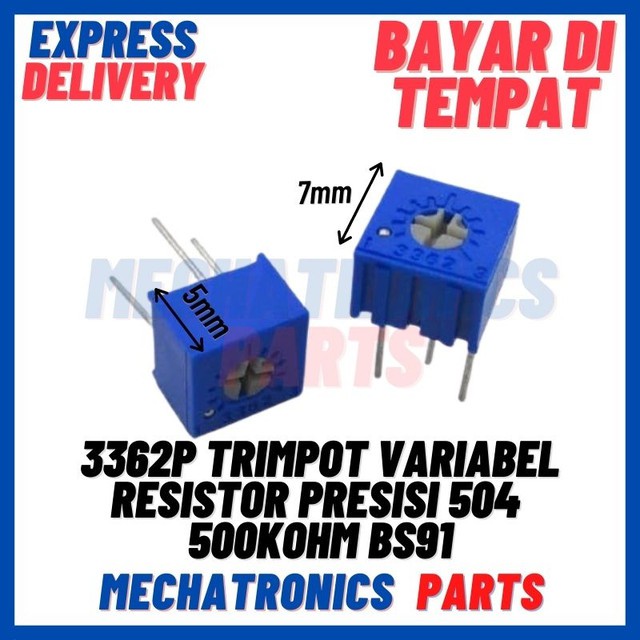 [PAS-9400] 3362P TRIMPOT VARIABEL RESISTOR PRESISI 504 500KOHM BS91