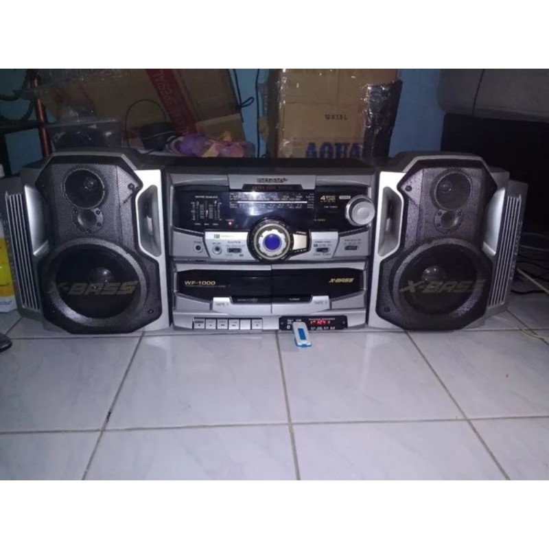 Tape radio jadul lawas Sharp Simba WF-1000 modif bluetooth mp3