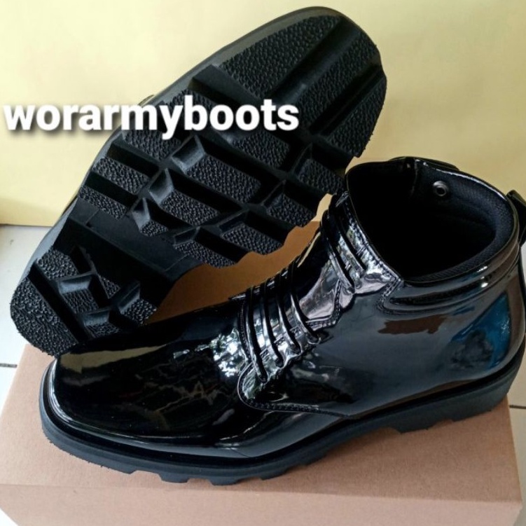 Sepatu PDH Dinas  Kilap Radial Tebal Terbaru Size 39-47 by Wor Army Boots