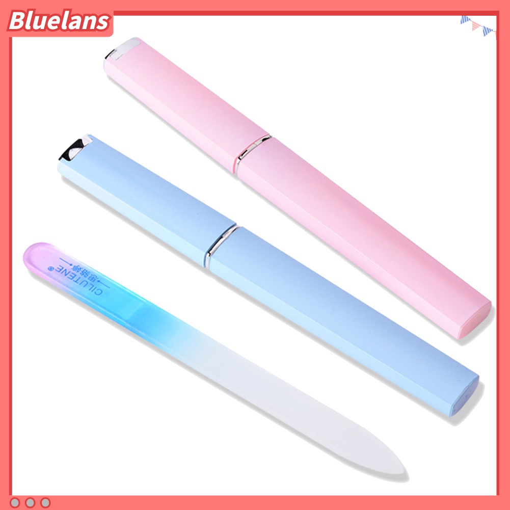 (In Stock) Kacamata Hitam Lensa Warna Warni ♡Alat Kikir Kuku Bahan Alloy Tahan Lama Dengan Kotak Penyimpanan Untuk Manicure Pedicure