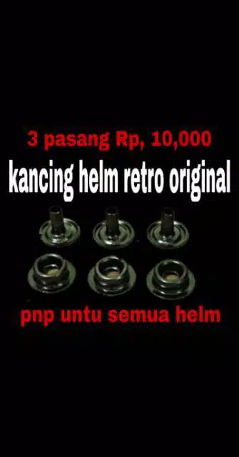 Kancing helm retro original pnp untuk semua jenis helm retro helm bogo JPN bogo cargloss helm honda