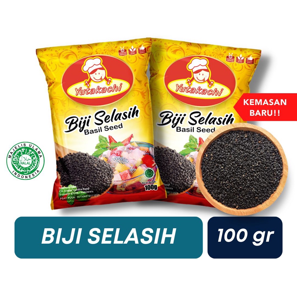 Biji Selasih Super (Import) 100 Gram / Basil Seed / Bahan Es