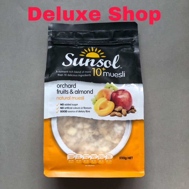 

Sunsol Orchard Fruit&Almond Muesli 550g