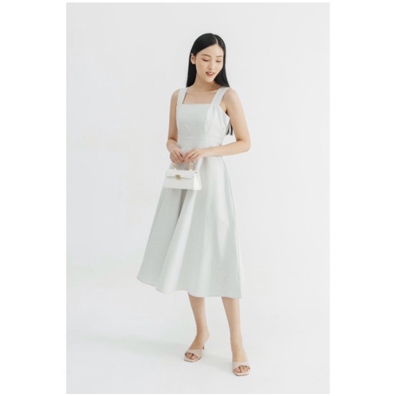 Claryn The Label Rossey Dress White Size M Dress Wanita clarynthelabel