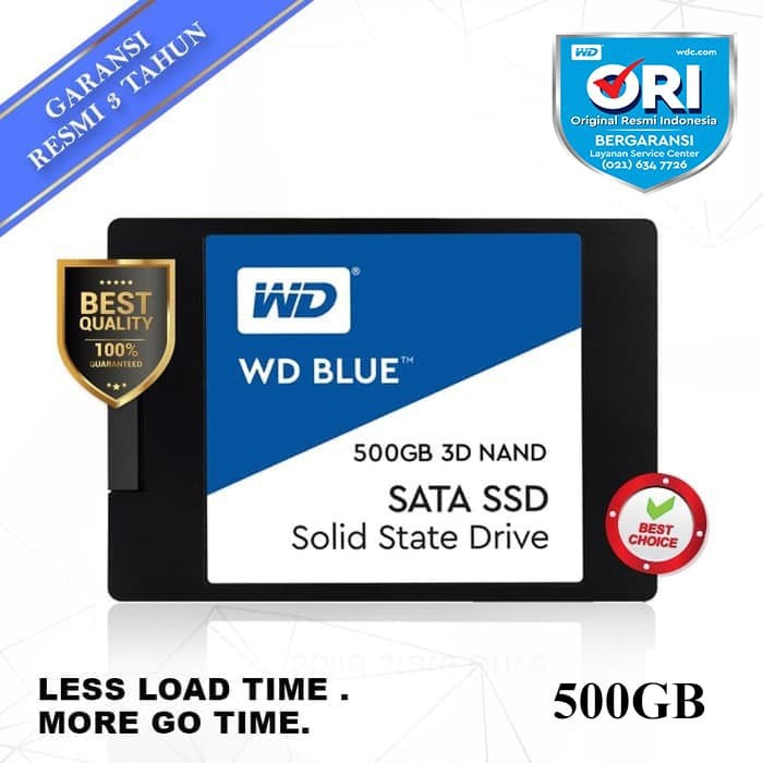 SSD 500 GB WD BLUE - Original - Isi OS Windows 10 Dan Office