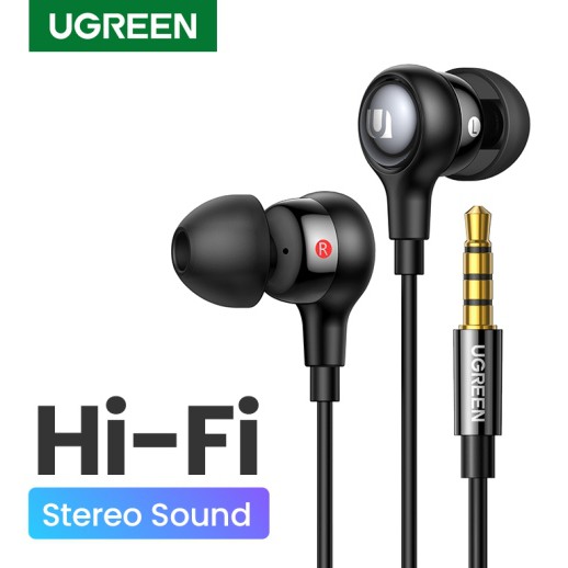 Ugreen Headset Earphone Earbuds HIFI Stereo Sound Noise Isolating With Mic