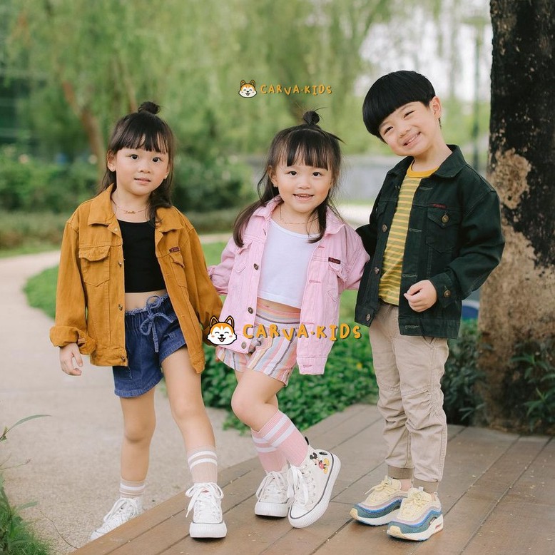 CARVA JAKET JEANS DENIM ANAK LAKI LAKI PEREMPUAN  JAKET BAYI JEANS BAYI ORIGINAL DENIM REALPICT