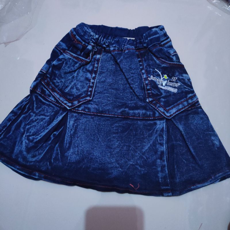 Rok jeans anak rok pendek anak murah grosir ecer 1 2 3 tahun