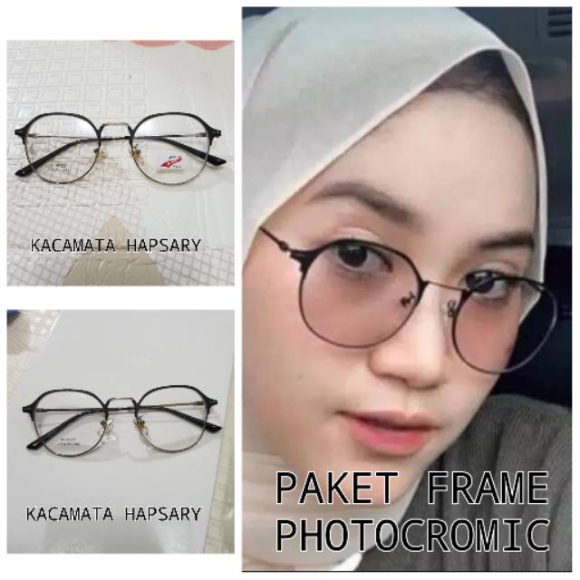 PAKET FRAME + LENSA PHOTOCROMIC ANTI RADIASI | KACAMATA MINUS | KACAMATA PRIA &amp; WANITA