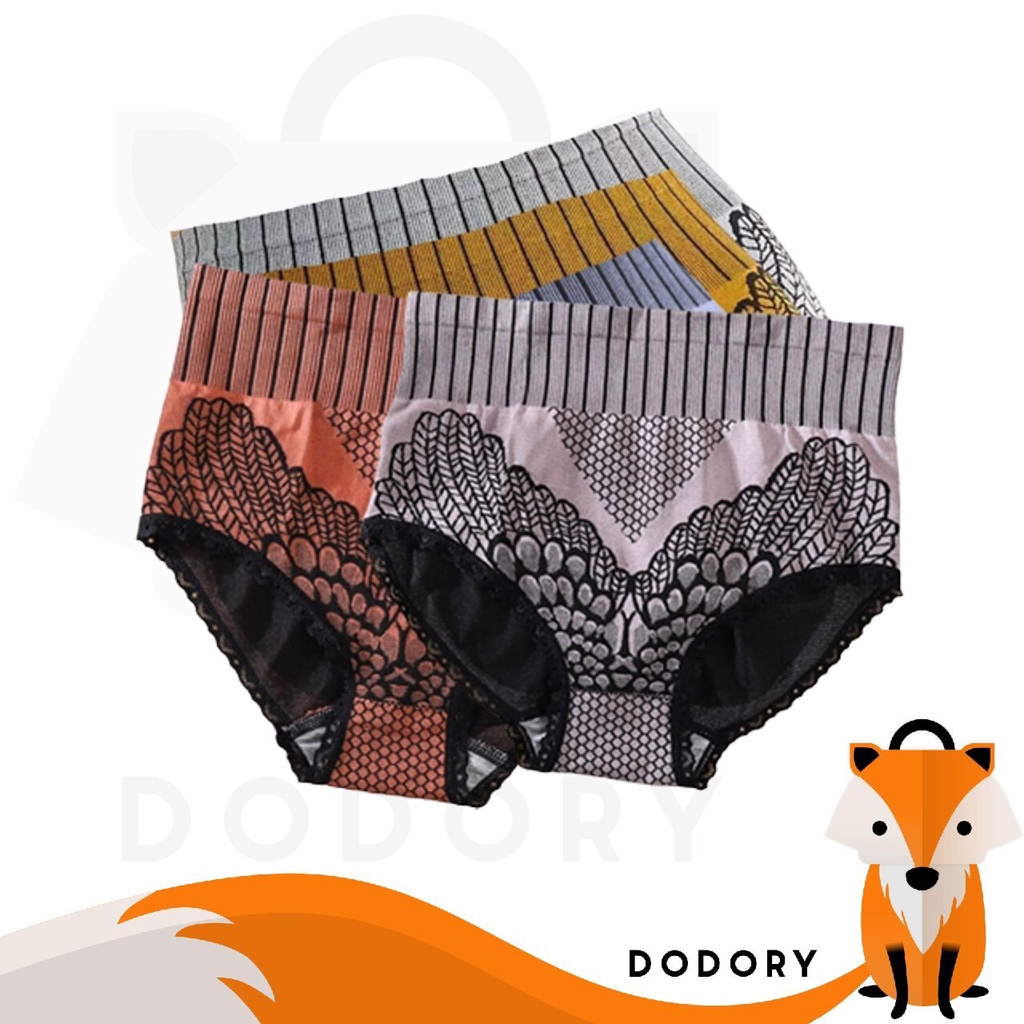 DODORY W233 Celana Dalam Wanita Pakaian Dalaman Perempuan Motif Highwaist