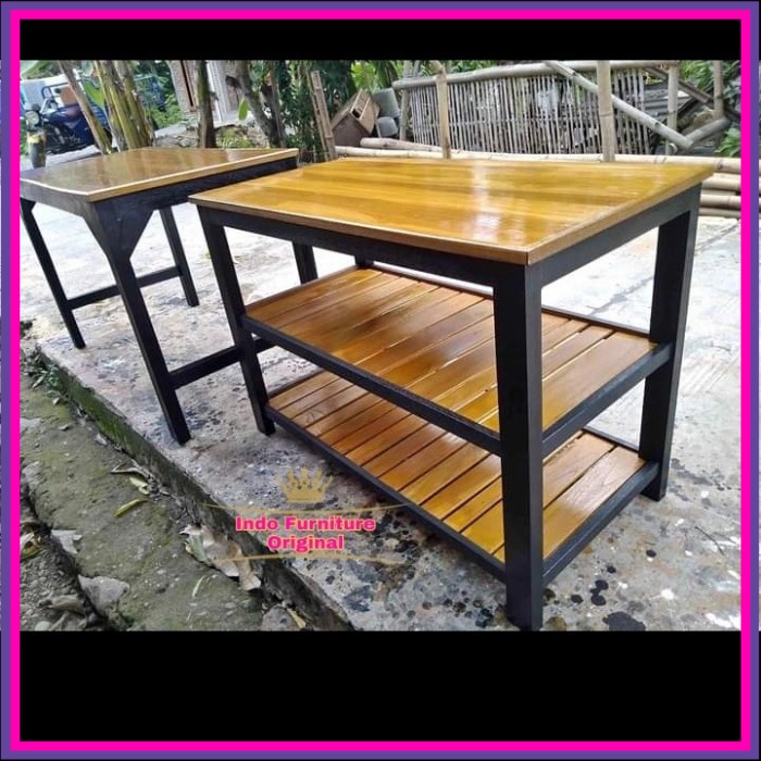 Bufet tv minimalis - meja untuk tv - rak tv susun - kayu kalimantan