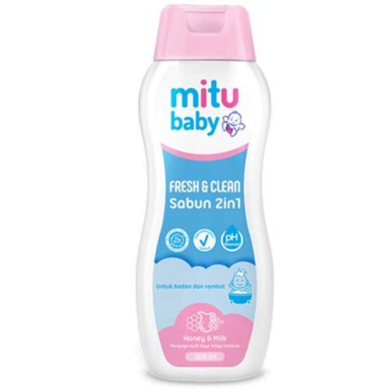 MITU BABY SABUN 2 in 1 BOTOL 200 ml (Sabun+Shampoo)