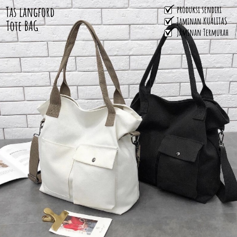 Tas Tote Bag - Shoulder Messenger Selempang Wanita Terbaru Murah Bagus Kekinian Model Korea Fashion Favorit Import Lokal Original Sekolah Kerja Traveling Kuliah Remaja Dewasa Simple Elegan Casual