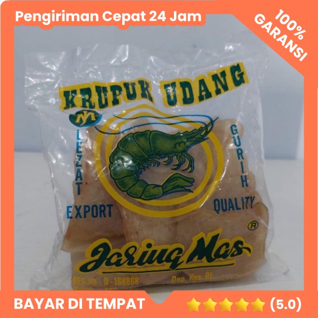 

Krupuk Udang Jaring Mas 250gr Kerupuk Udang Khas Rembang