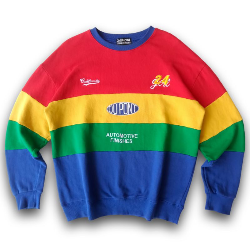 Crewneck Vintage Colorblock Nascar Dupont Jeff Gordon