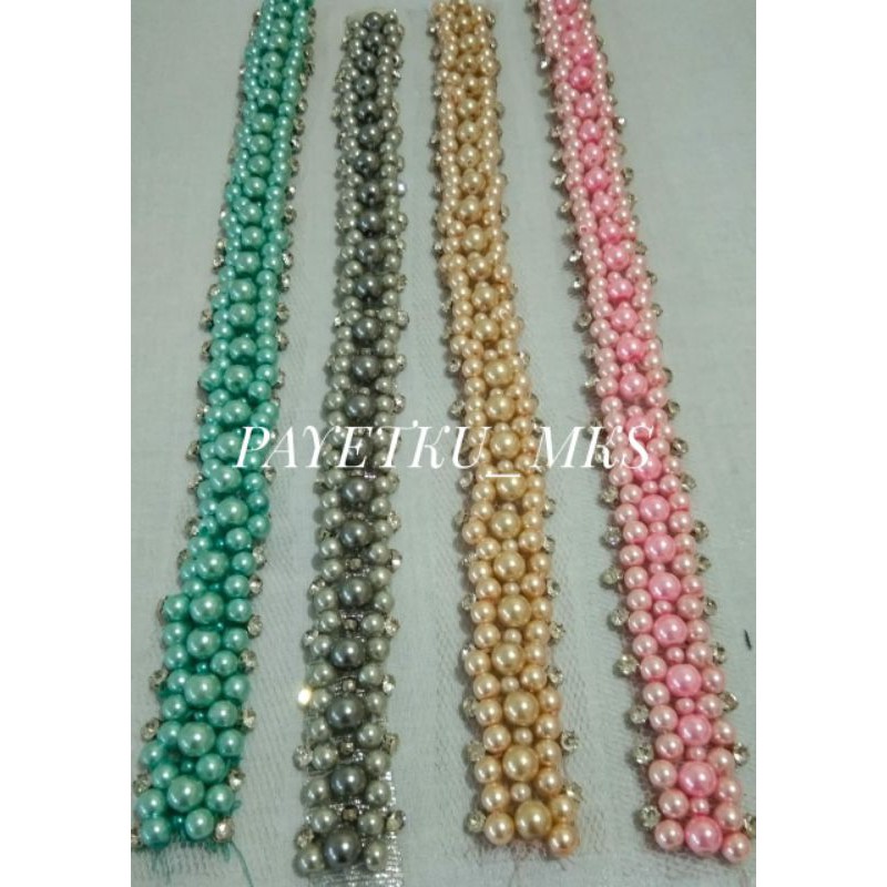 PAYET RANGKAI / PAYET RANGKAI MUTIARA / RENDA MUTIARA / PAYET PINGGANG