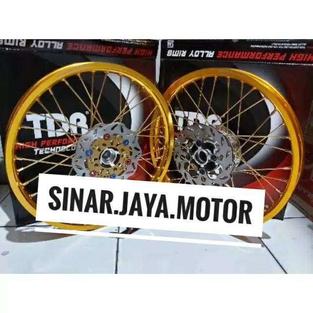 Termurah paketan velg pelek pelak velk TDR  SONIC 150 ring 17 pemasangan pnp sepaket tdr thailand