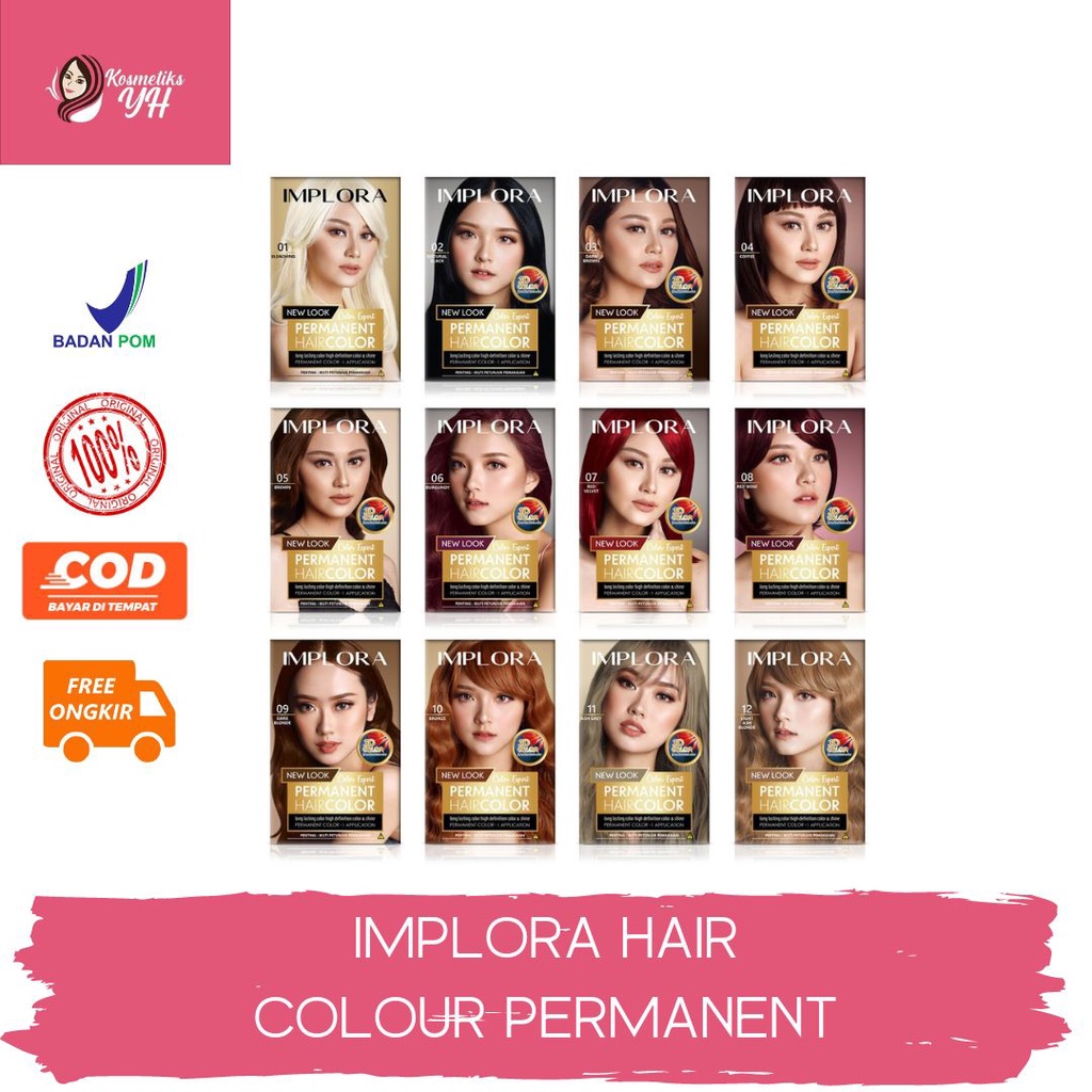IMPLORA HAIR COLOR PEWARNA RAMBUT DAN CAT RAMBUT IMPLORA PEWARNA RAMBUT PERMANEN SEMIR RAMBUT IMPLOR