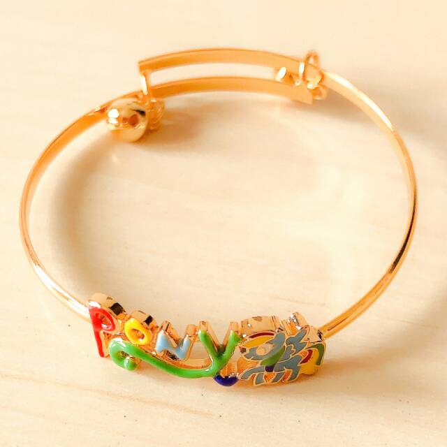 Gelang Anak Poni Rainbow Plat Gold Xuping